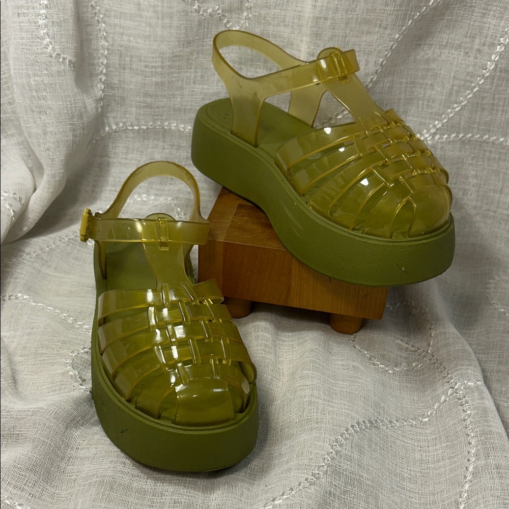Fashion jelly platform sandals